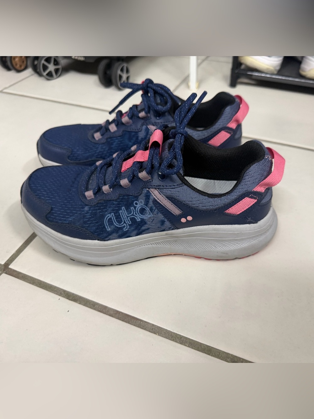 Ryka Women's Navy and Pink Walking Sneakers